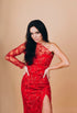 Sexy long dress Slit evening gown